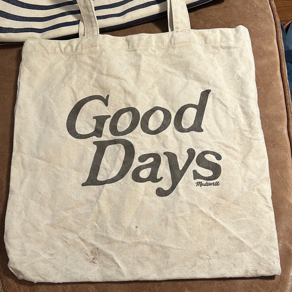 Madewell Canvas Tote with 'Good Days' Print